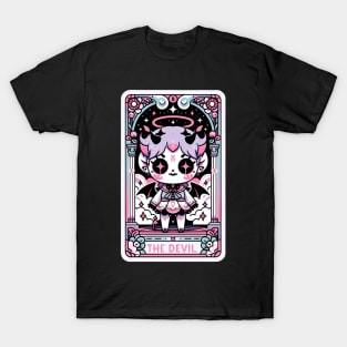 The Devil Tarot Card Kawaii Pastel Goth Occult Anime T-Shirt